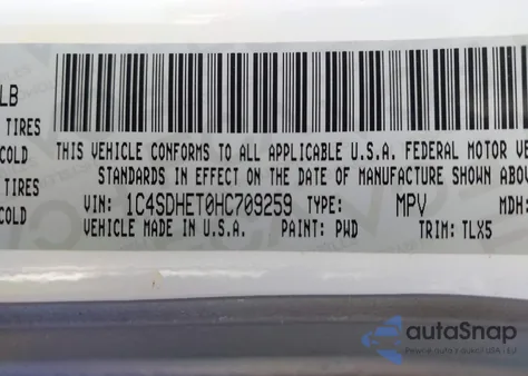 2017 Dodge Durango Citadel Rwd from USA, damaged, VIN 1C4SDHET0HC709259
